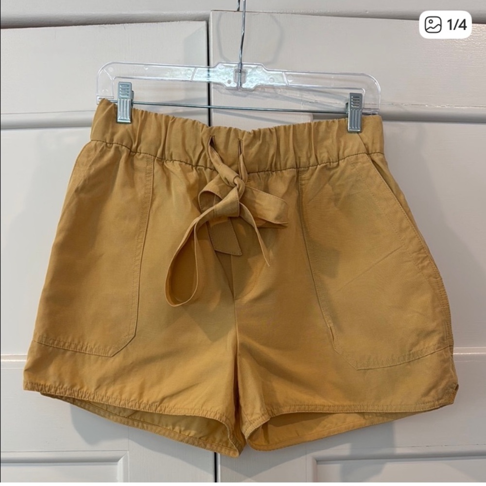 Club Monaco Tan Shorts with Tie Belt